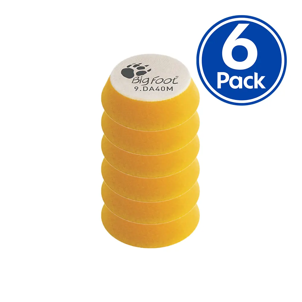 Rupes Bigfoot 30/40Mm Fine Yellow Hook & Loop Polishing Pad 9.Da40m X 6 Pack 1