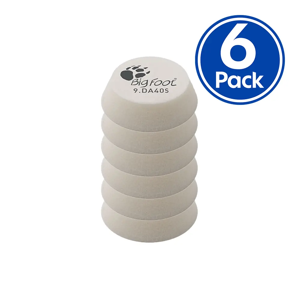 Rupes Bigfoot 30/40Mm White Ultra Fine Hook & Loop Polishing Pad 9.Da40s X 6 Pack 1
