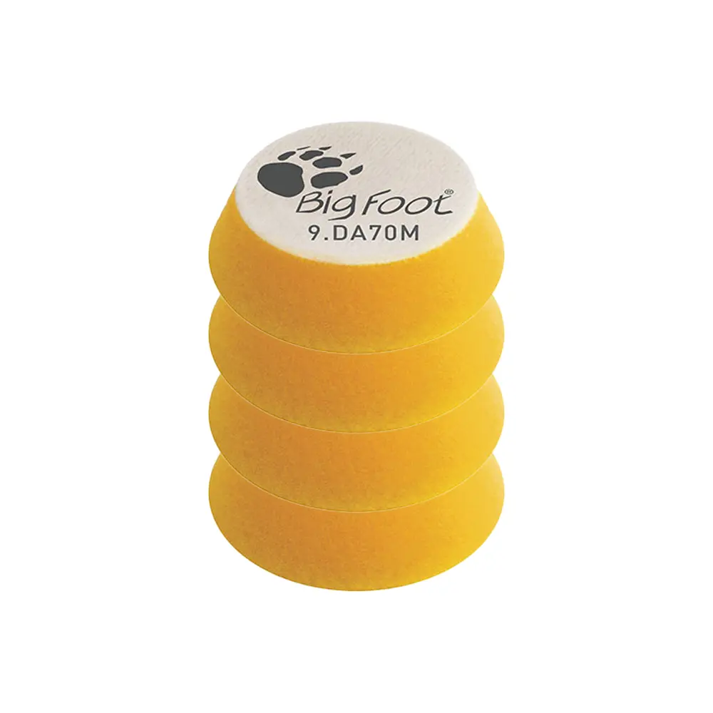 Rupes Bigfoot 50/70Mm Fine Yellow Hook & Loop Polishing Pad 9.Da70m X 4 Pack 1