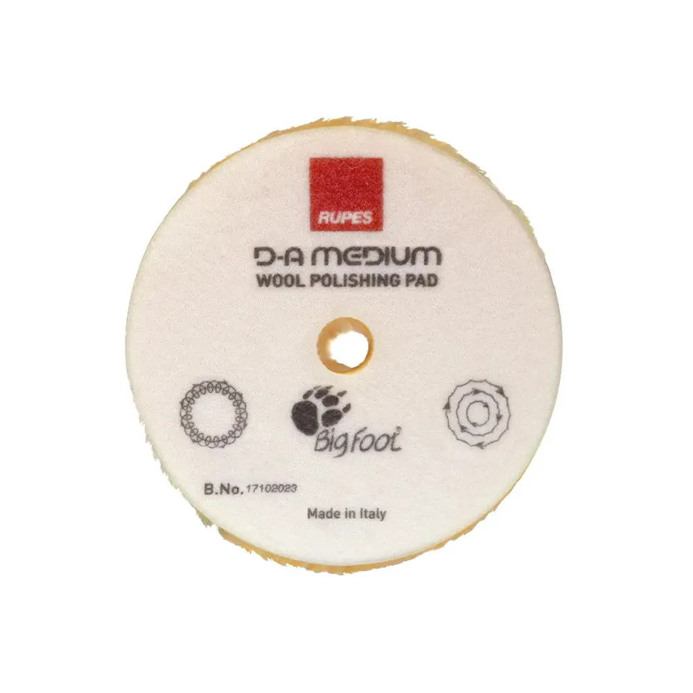 Rupes Da Medium Wool Polishing Pads 80Mm 3" Hook & Loop 9.Nw80m 1