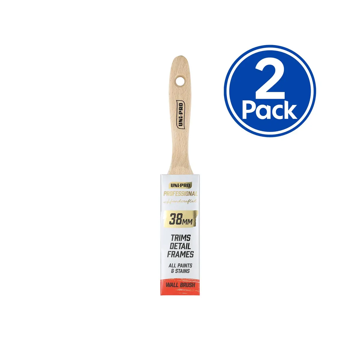 Uni-Pro Professional Wall Brush 38Mm Interior Exterior Painting Tool X2 1