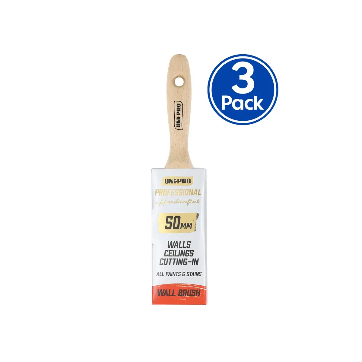 Uni-Pro Professional Wall Brush 50Mm Interior Exterior Painting Tool X3 1