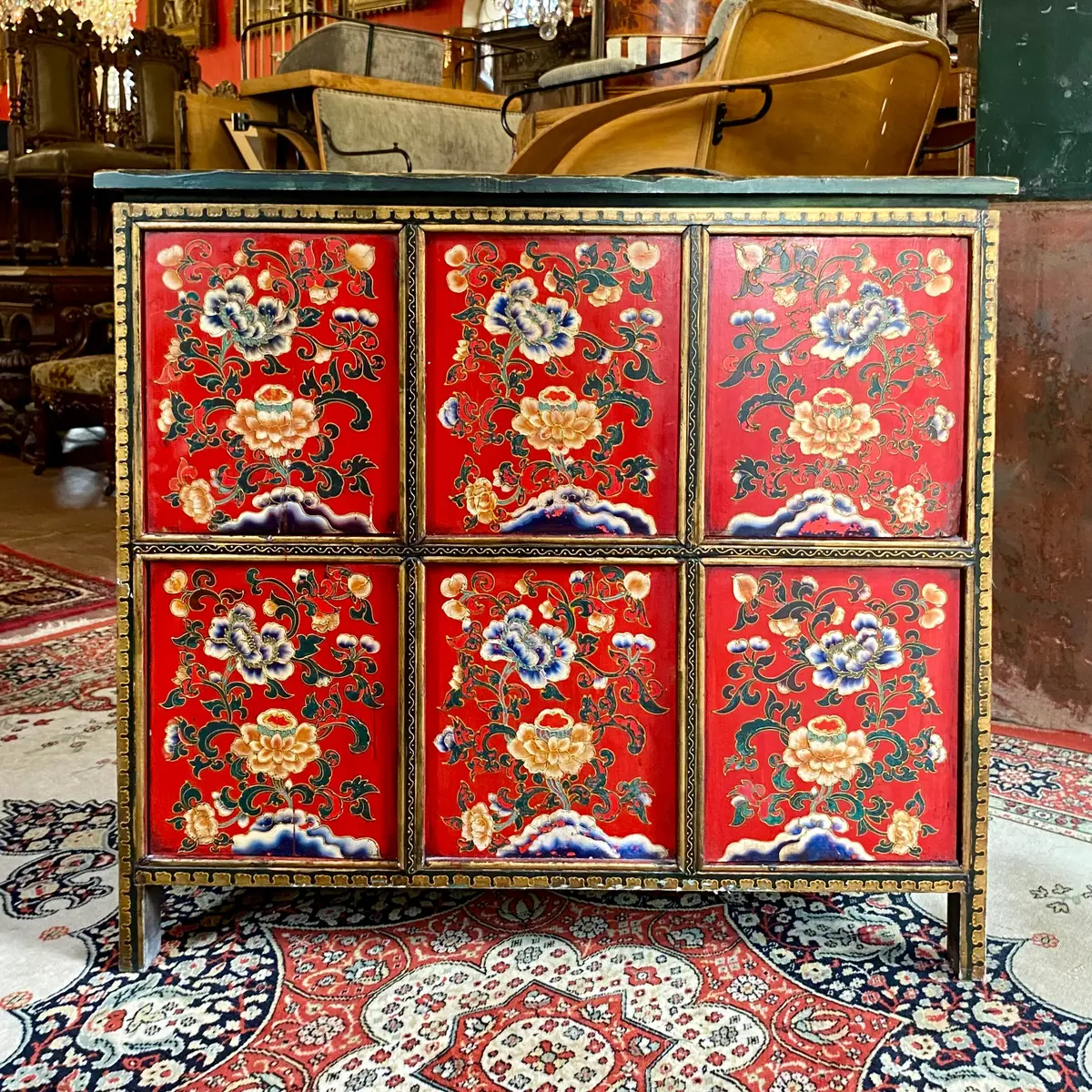 Amazing Antique Hand Painted Cabinet - Sold 1