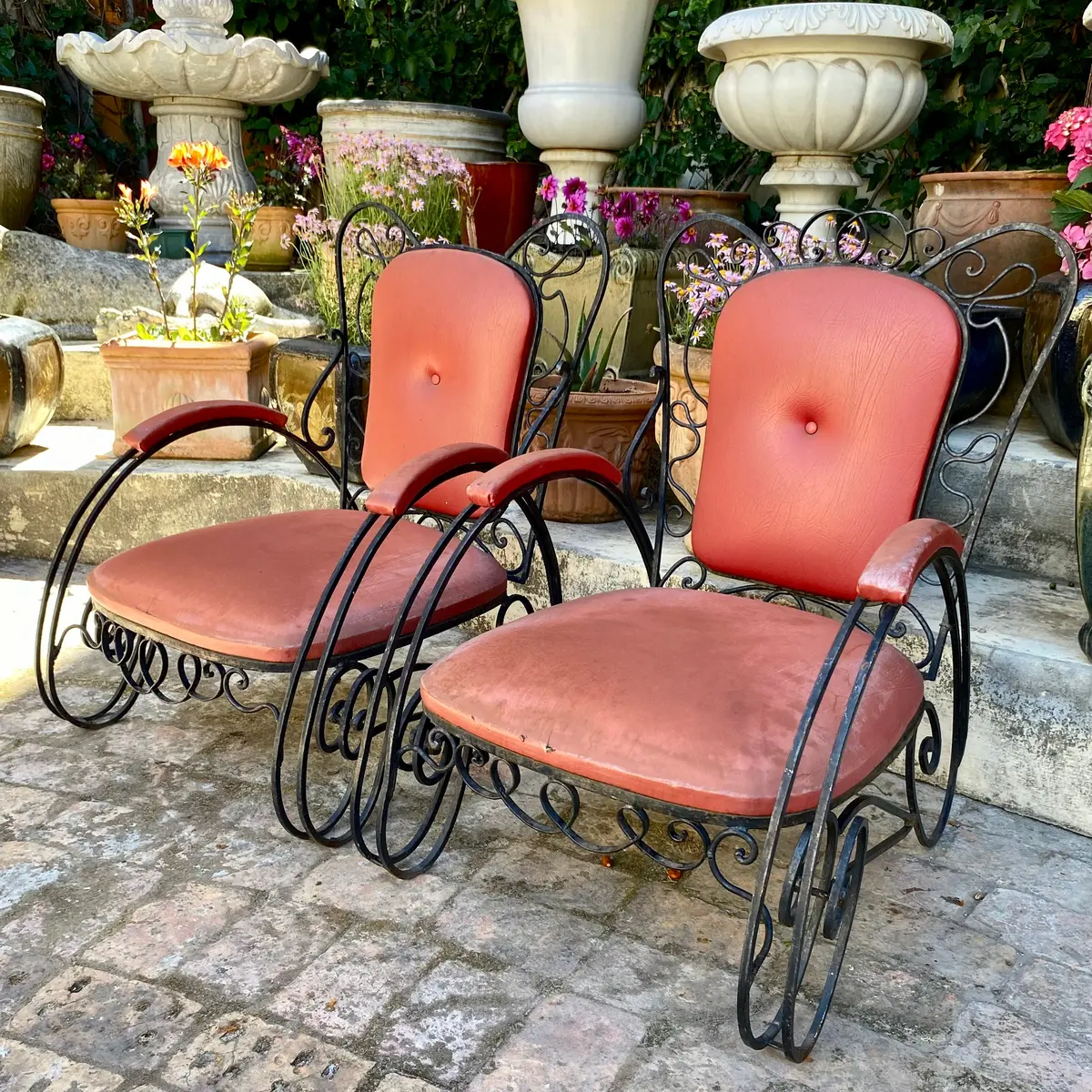 Wrought Iron Outdoor Arm Chair - Sold 1