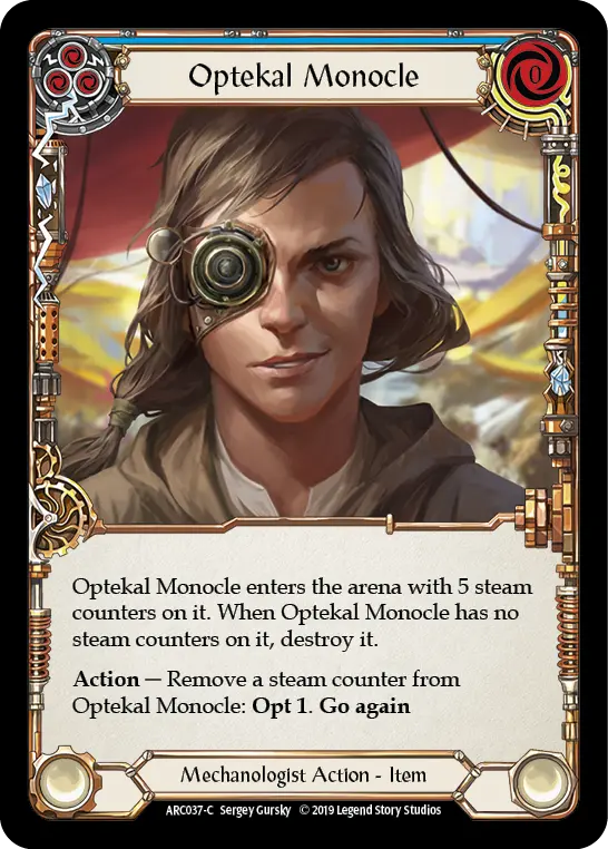 Optekal Monocle [Arc037-C] (Arcane Rising)  1St Edition Rainbow Foil 1