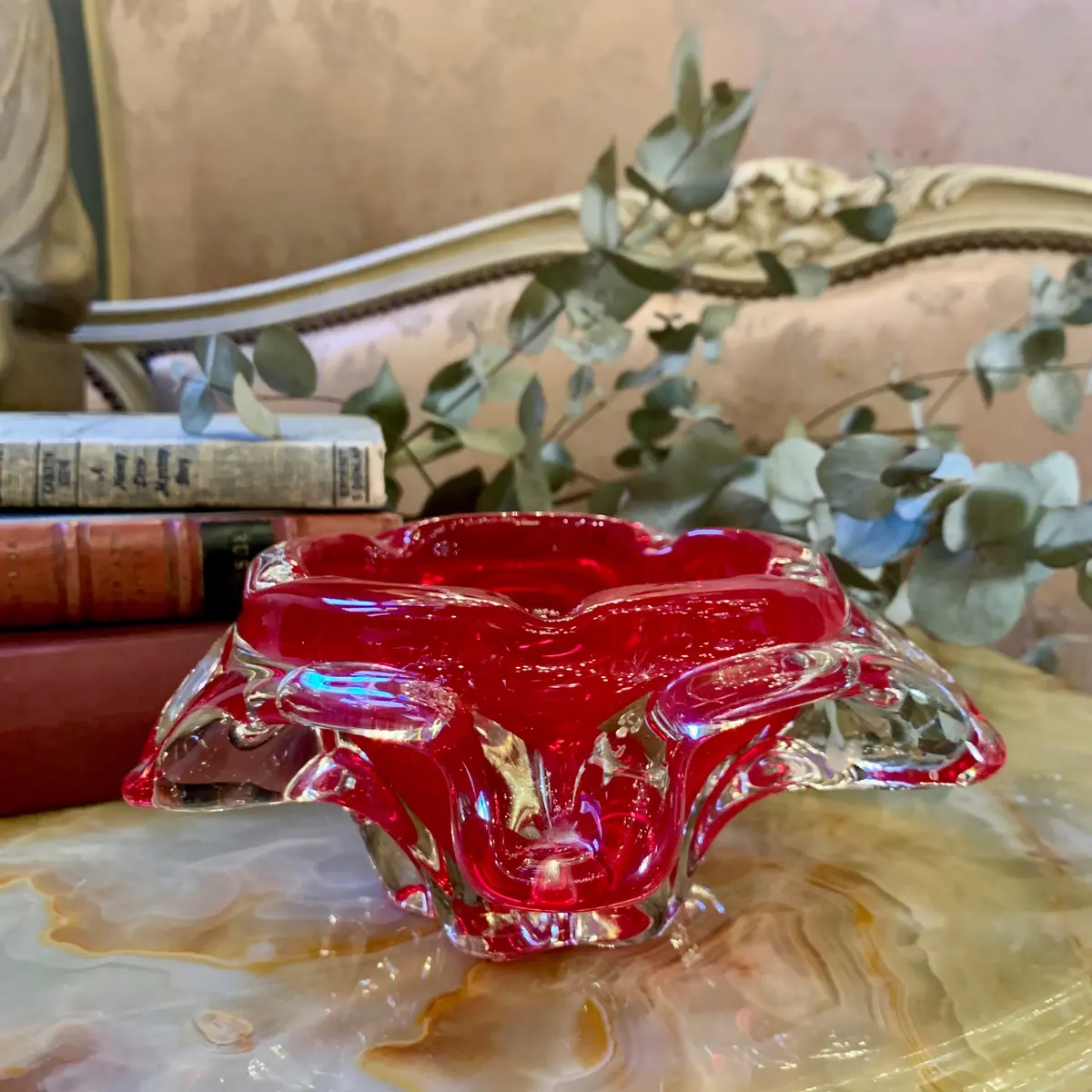Stunning Red Murano Dish - Sold 1