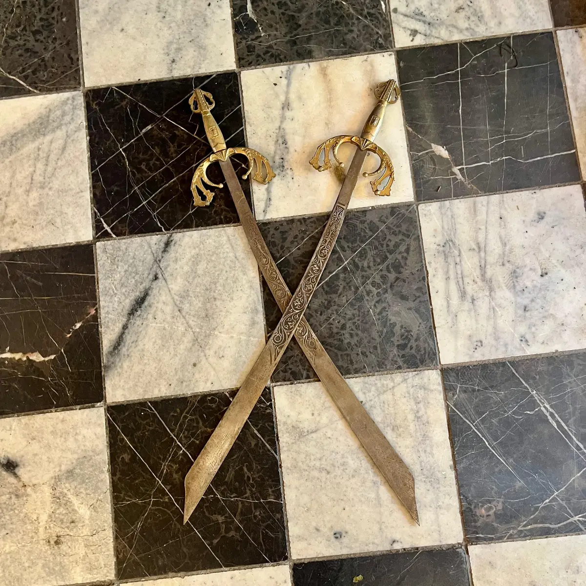 Pair Of Antique Decorative Swords 1