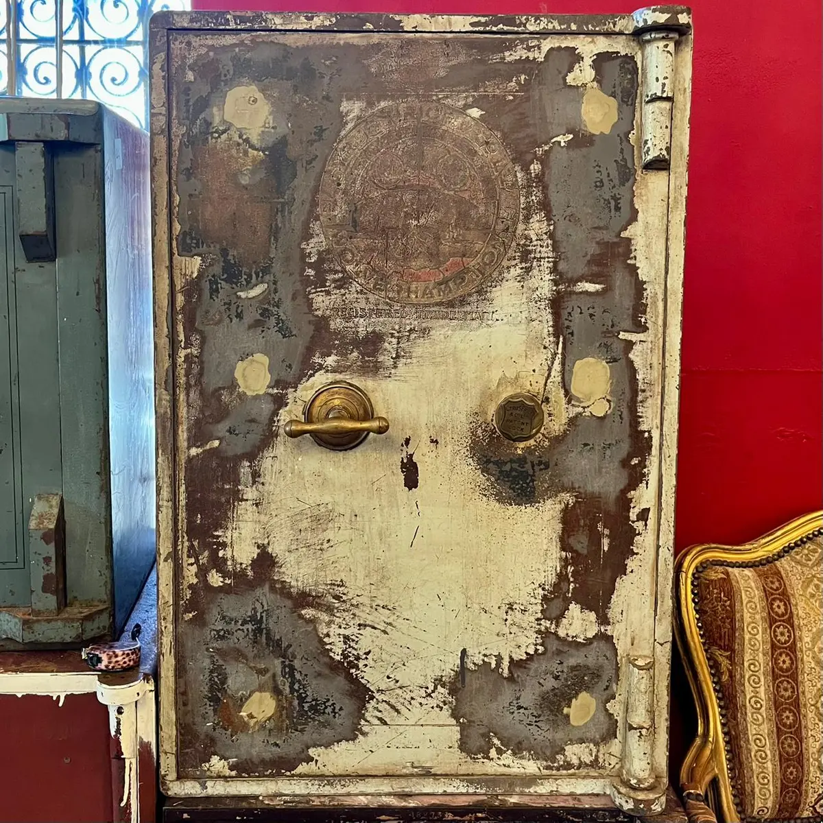 Large Antique Distressed Cyrus Price And Co Safe - Sold 1