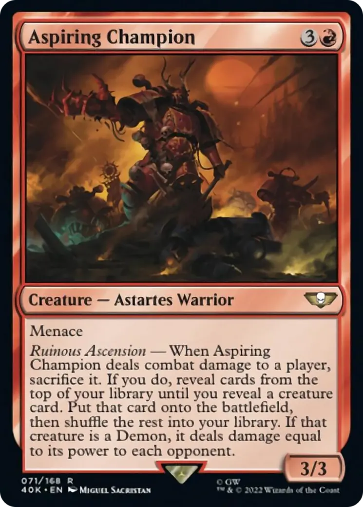 Aspiring Champion (Surge Foil) [Warhammer 40,000] 1