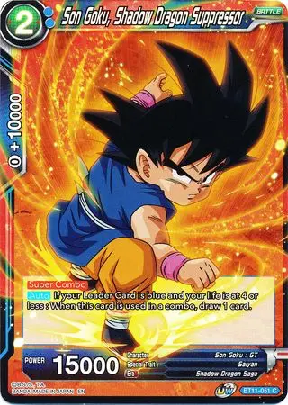 Son Goku, Shadow Dragon Suppressor (Bt11-051) [Vermilion Bloodline 2Nd Edition] 1