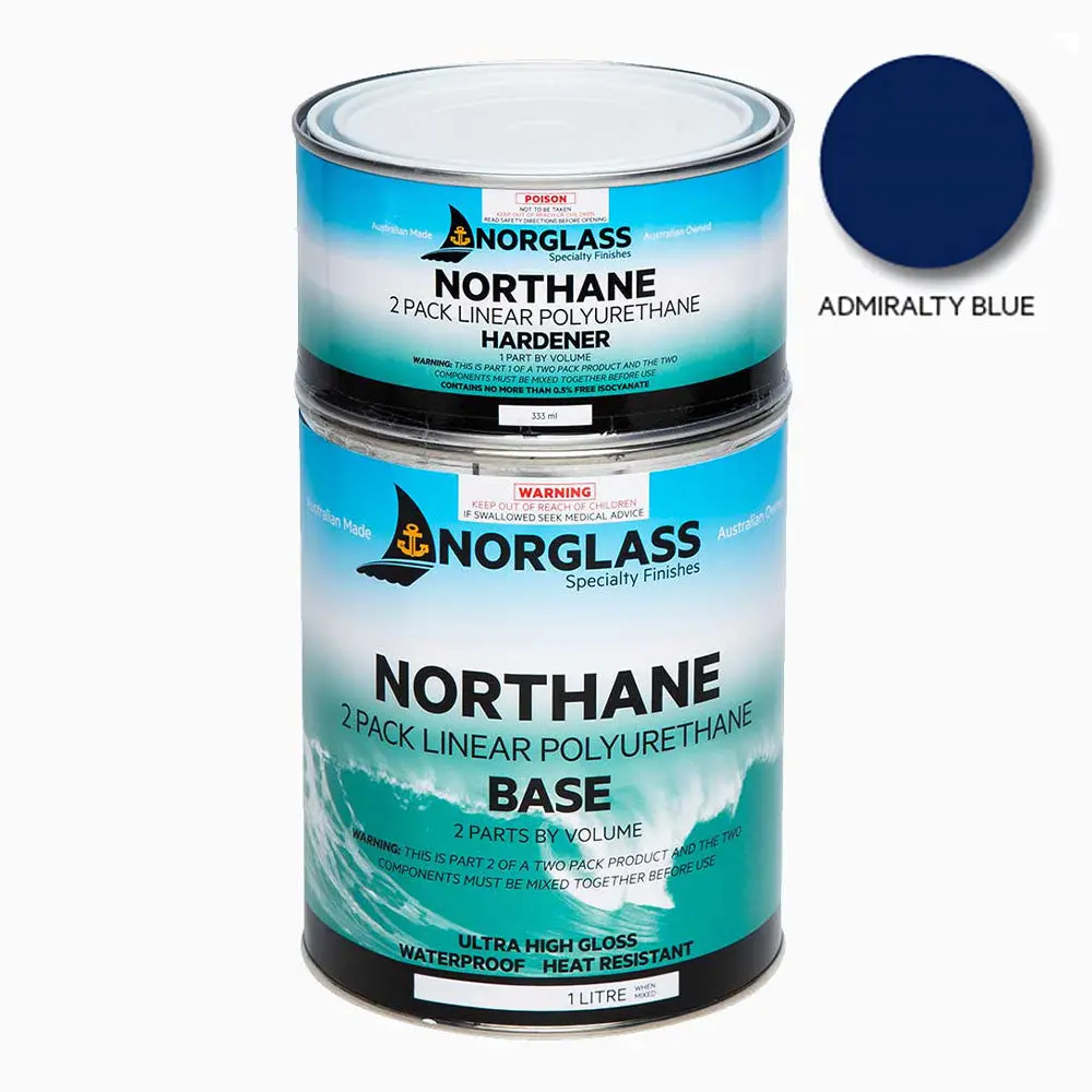 Norglass Northane Marine 2 Pack Linear Polyurethane 1L Admiralty Blue 1