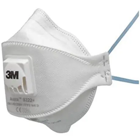 3M 9322A+ P2 Particulate Flatfold Valved Respirator 1