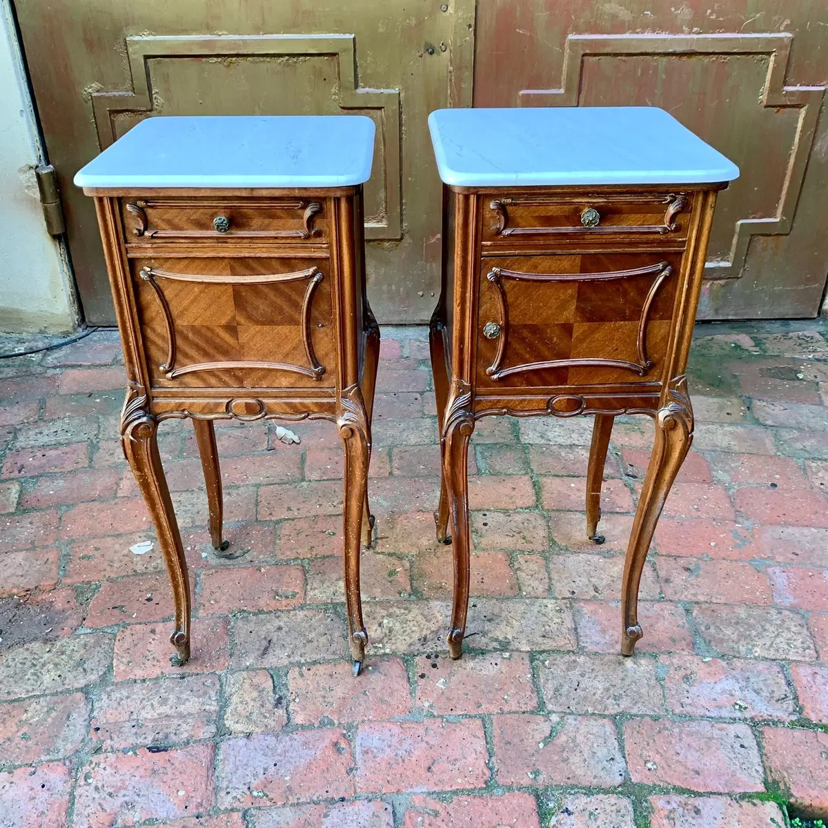 Beautiful Pair Of Antique Bedside Pedestals - Sold 2