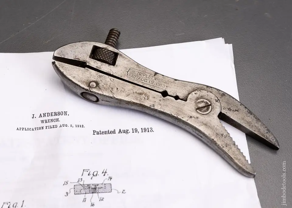 Rare Anderson Patent Stanley Triplet Wrench - 94887 1
