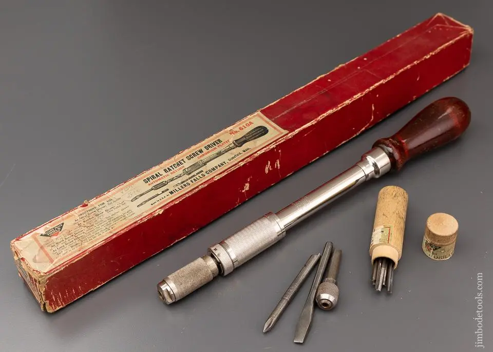 Millers Falls No. 610A Automatic Screwdriver Mint In Box - 94927 1