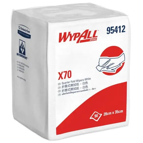Wypall 95412A X70 Manufactured Rags (Quarter Fold) 90'S 1