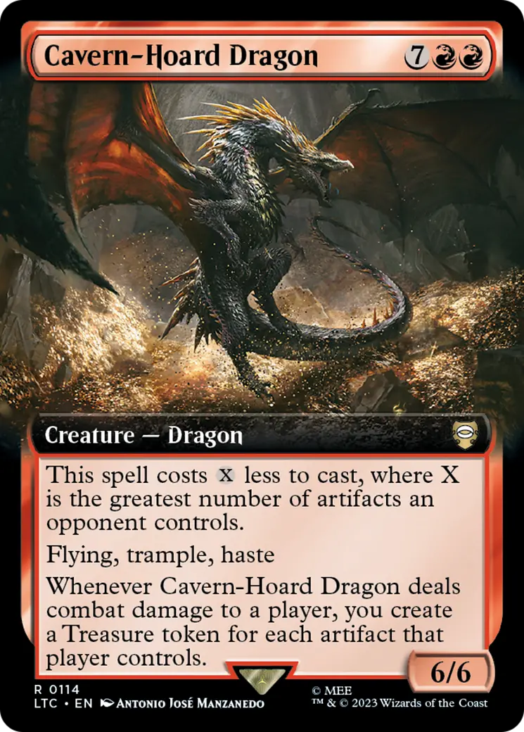 Cavern-Hoard Dragon (Extended Art) [The Lord Of The Rings: Tales Of Middle-Earth Commander] 1