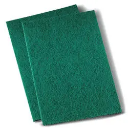 Scouring Pad, Green, 6" X 9", Pkg Of 10 1