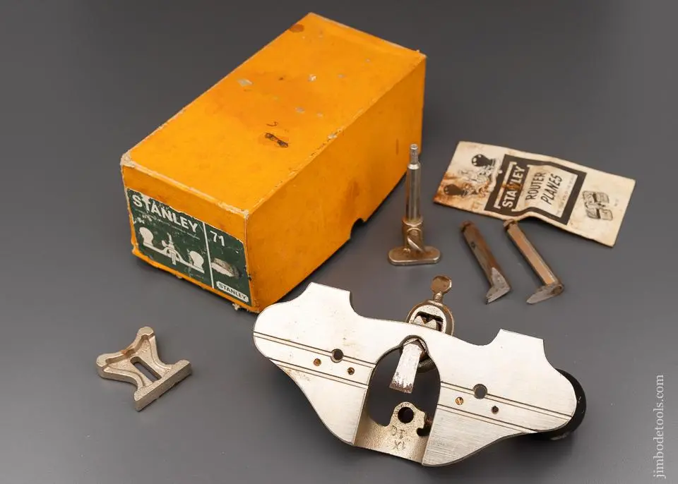 Stanley No. 71 Router Plane Near Mint In Box 100% Complete - 96054 1