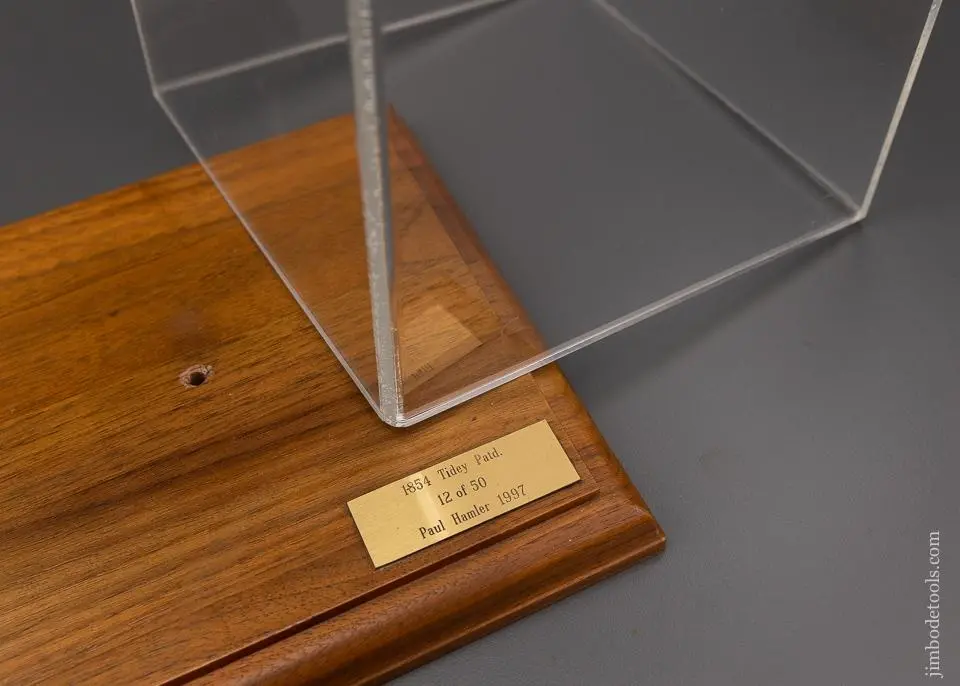 Paul Hamler Display Case For Tidey Patent Beveling Plane Miniature - 96057 1