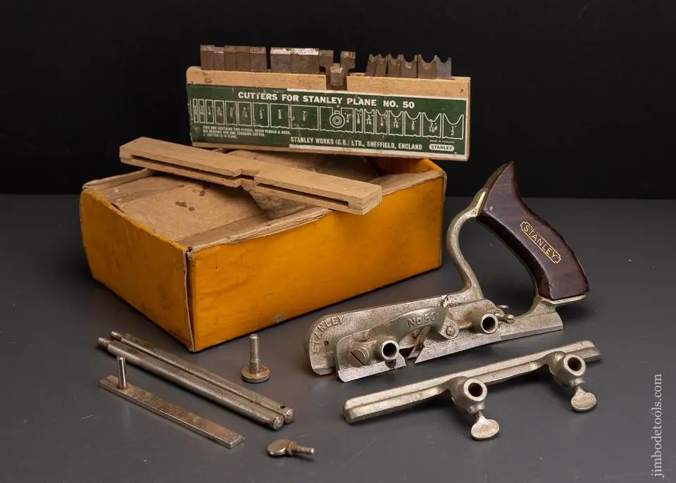 Fine Stanley No. 50 Combination Plow Plane In Original Box - 96114 1