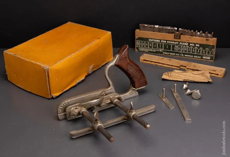 Stanley No. 50 Combination Plow Plane 100% Complete In Original Box - 96137 1