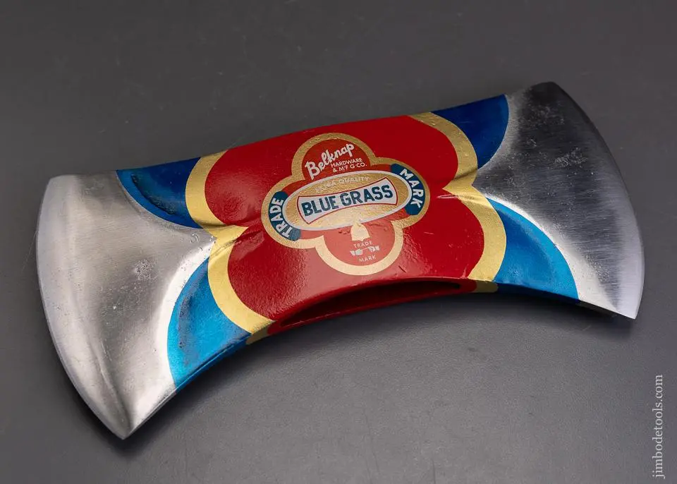 Stunning Bluegrass Double Bit Axe In Full Paint Restored - Excelsior 96148 1