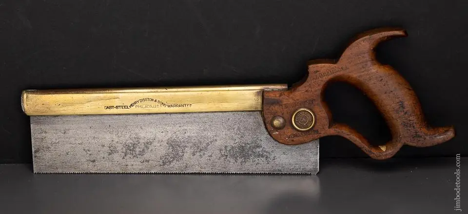 Rare And Just Sharpened Disston No. 5 Brass Back Dovetail Saw - 96161 1