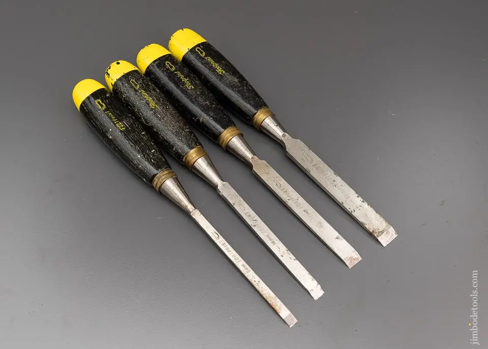 Good Set Of 4 Footprint Square Edged Firmer Chisels - 96327 1