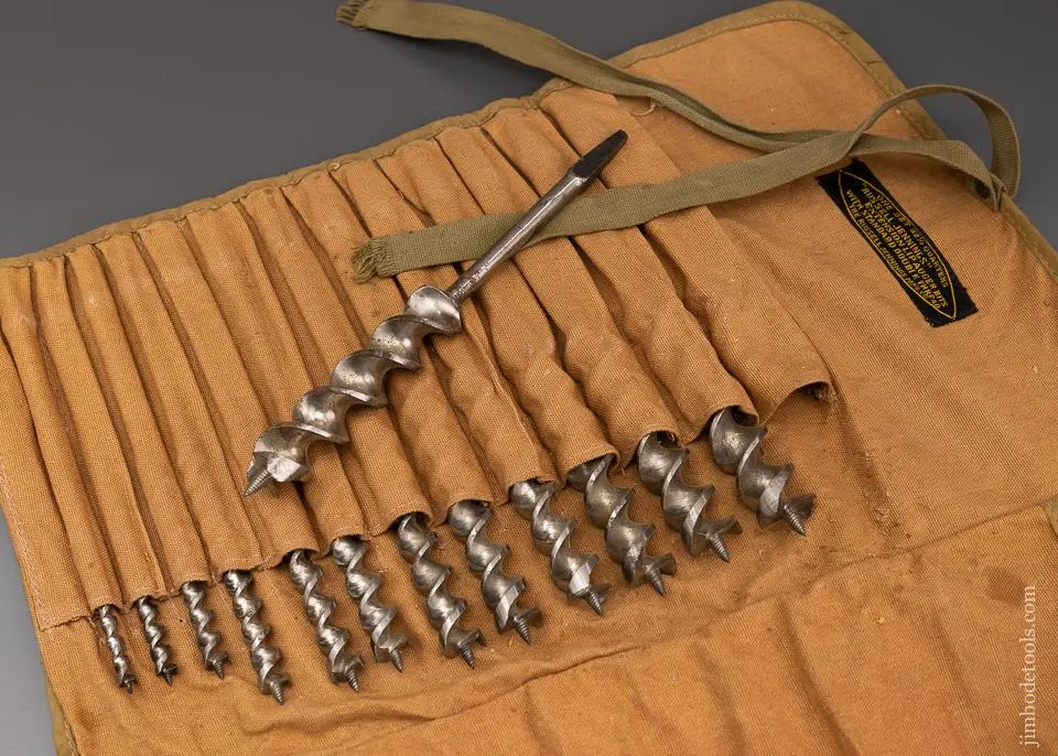 Mint Russell Jennings Auger Bit Set In Roll 96361 1