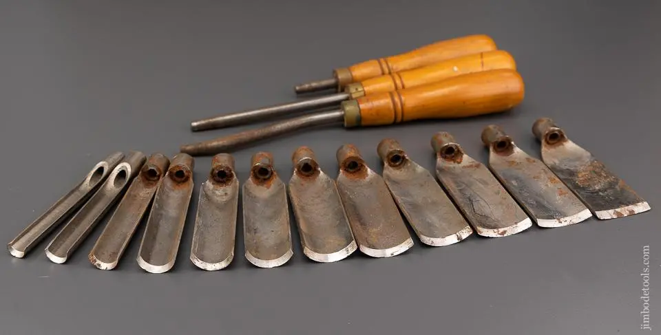 Rare & Fine! Fifteen Piece No. 450 Patternmaker's Gouge Set By Adams & Nelson Co - 96401 2