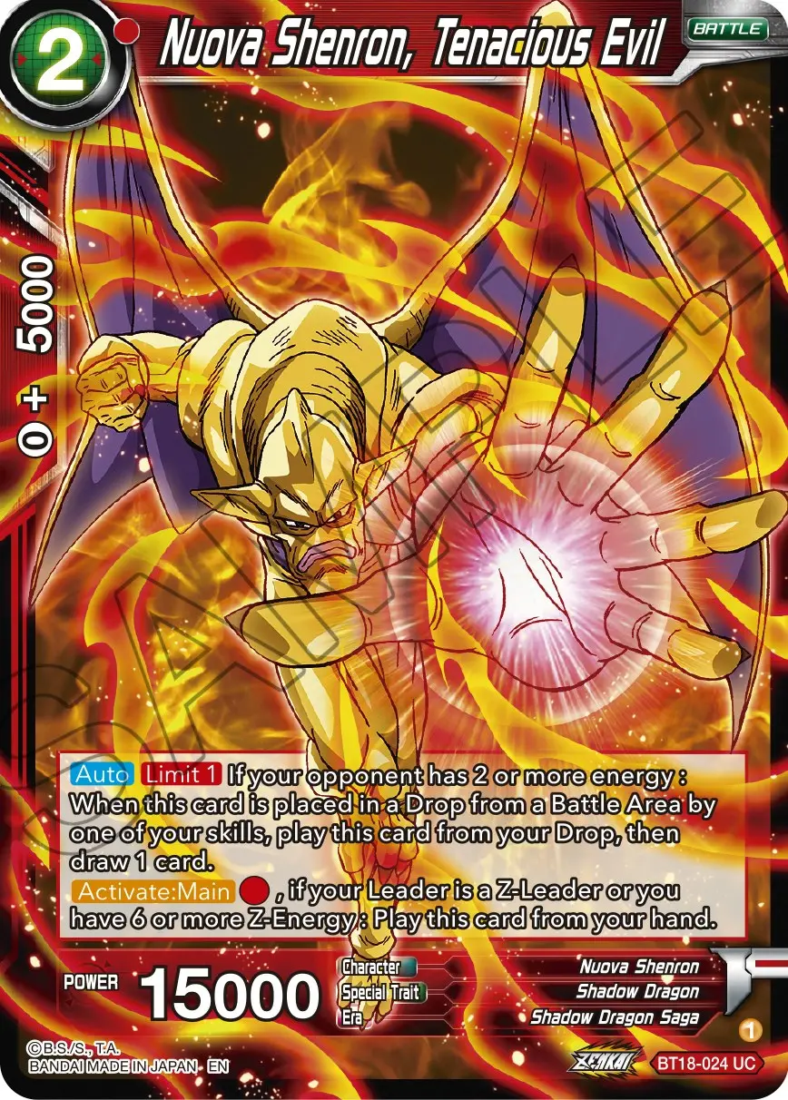 Nuova Shenron, Tenacious Evil (Bt18-024) [Dawn Of The Z-Legends] 1