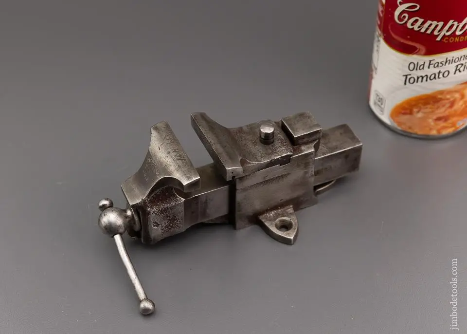 Rare Prentiss 1868 Patent Swivel Jaw Vise Mini Size 1 3/4 Inches - 96412 1