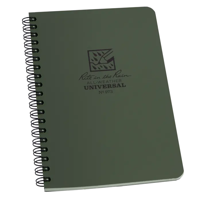 Rite-In-The-Rain - #973 Spiral Notebook, Universal Pattern, Green 1