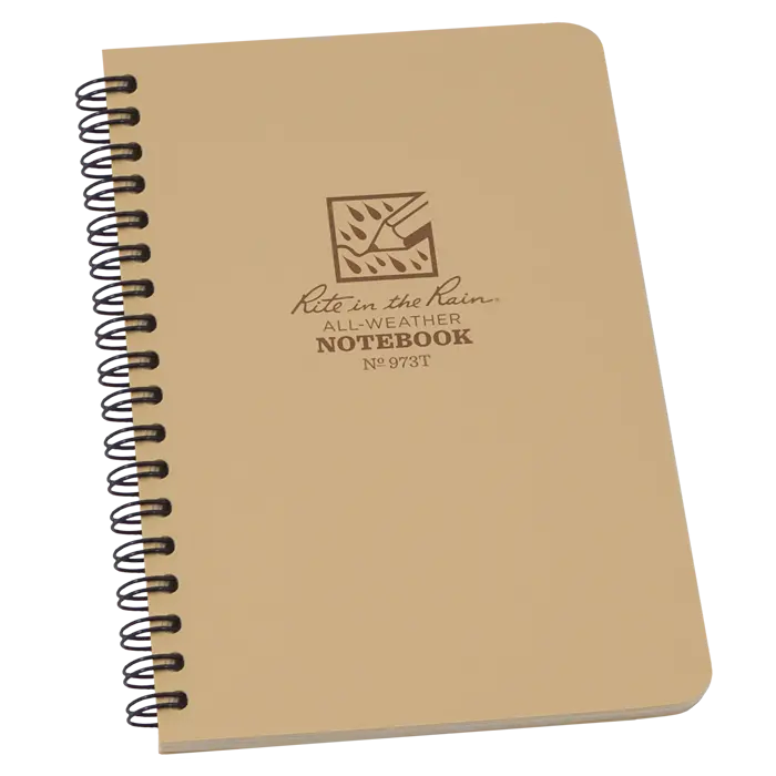 Rite-In-The-Rain - #973T Spiral Notebook, Universal Pattern, Tan 1