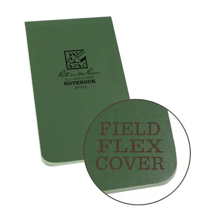 Rite-In-The-Rain - #978 Top Bound Memo Notebook, Universal Pattern, Green 1