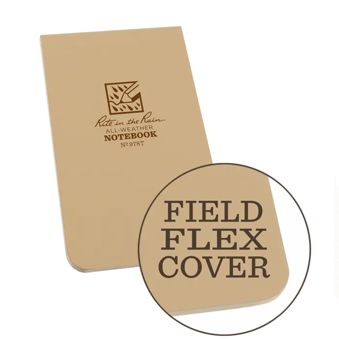 Rite-In-The-Rain - #978T Top Bound Memo Notebook, Universal Pattern, Tan 1