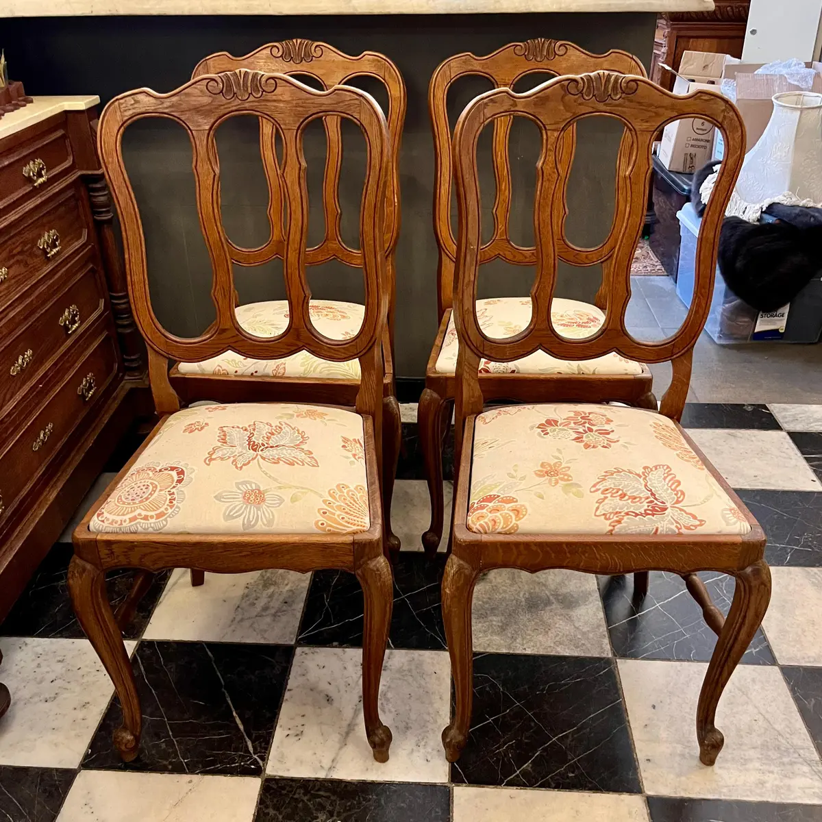 Sweet Antique Oak Chairs - Sold 1