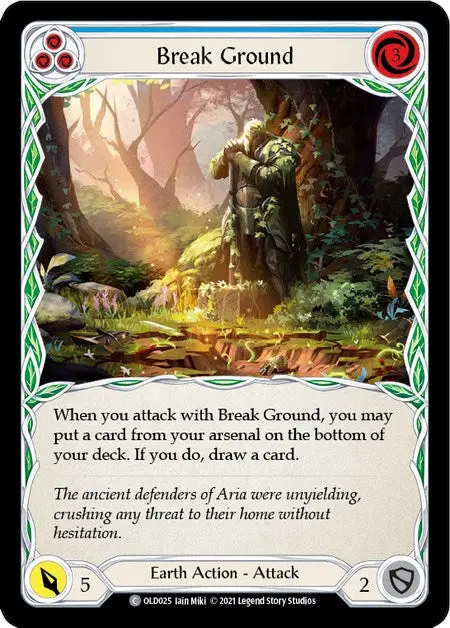 Break Ground (Blue) [Old025] (Tales Of Aria Oldhim Blitz Deck)  1St Edition Normal 1
