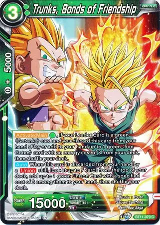 Trunks, Bonds Of Friendship (Bt11-079) [Vermilion Bloodline 2Nd Edition] 1