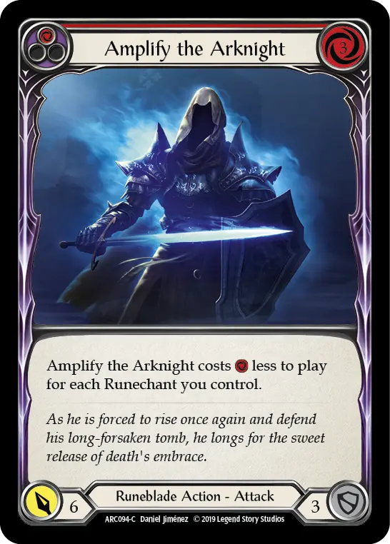 Amplify The Arknight (Red) [Arc094-C] (Arcane Rising)  1St Edition Rainbow Foil 1