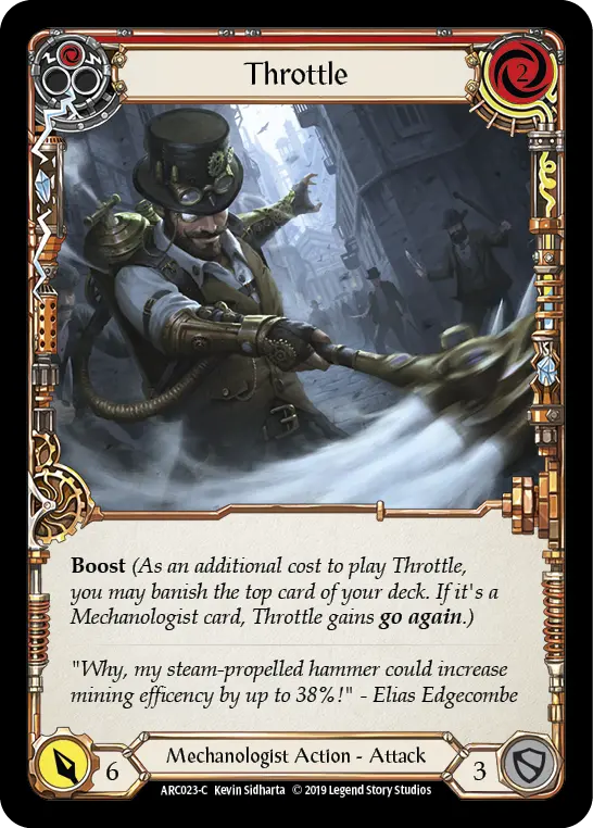 Throttle (Red) [Arc023-C] (Arcane Rising)  1St Edition Normal 1