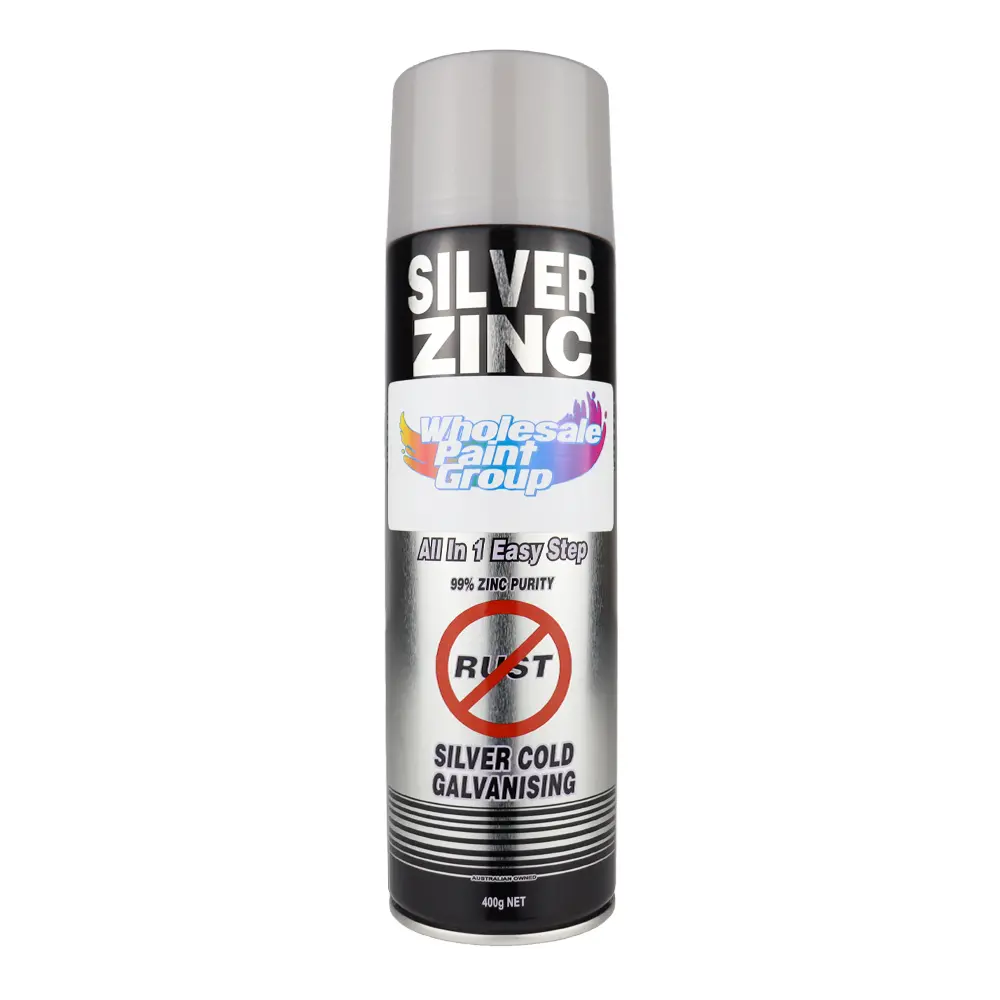Silver Zinc Supplies 3 In 1 Cold Galvanising Metal Primer Silver 400G Aerosol 99% Zinc 1