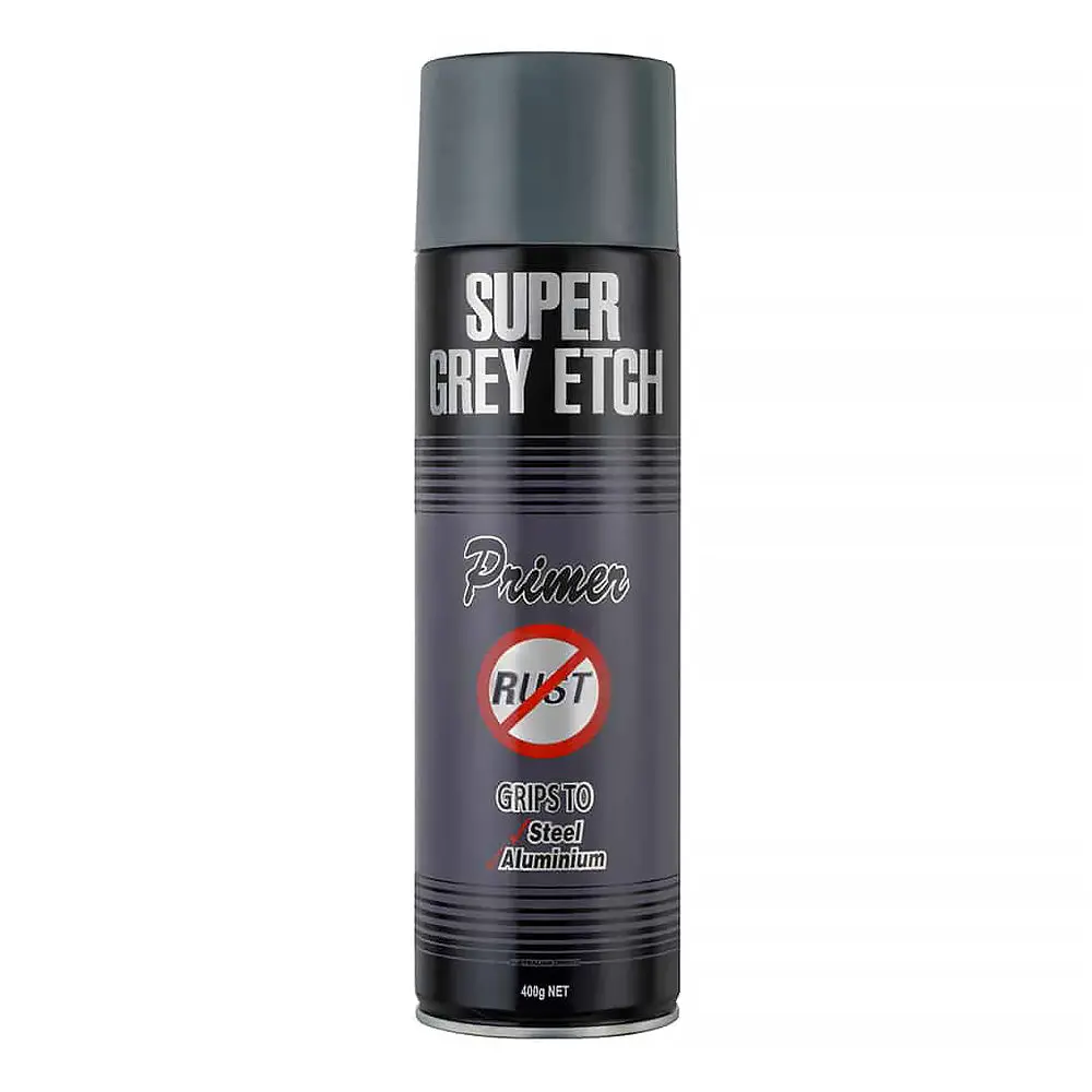 Silver Zinc Supplies Industrial 1K Epoxy Super Etch Metal Primer 400G Aerosol Grey 1