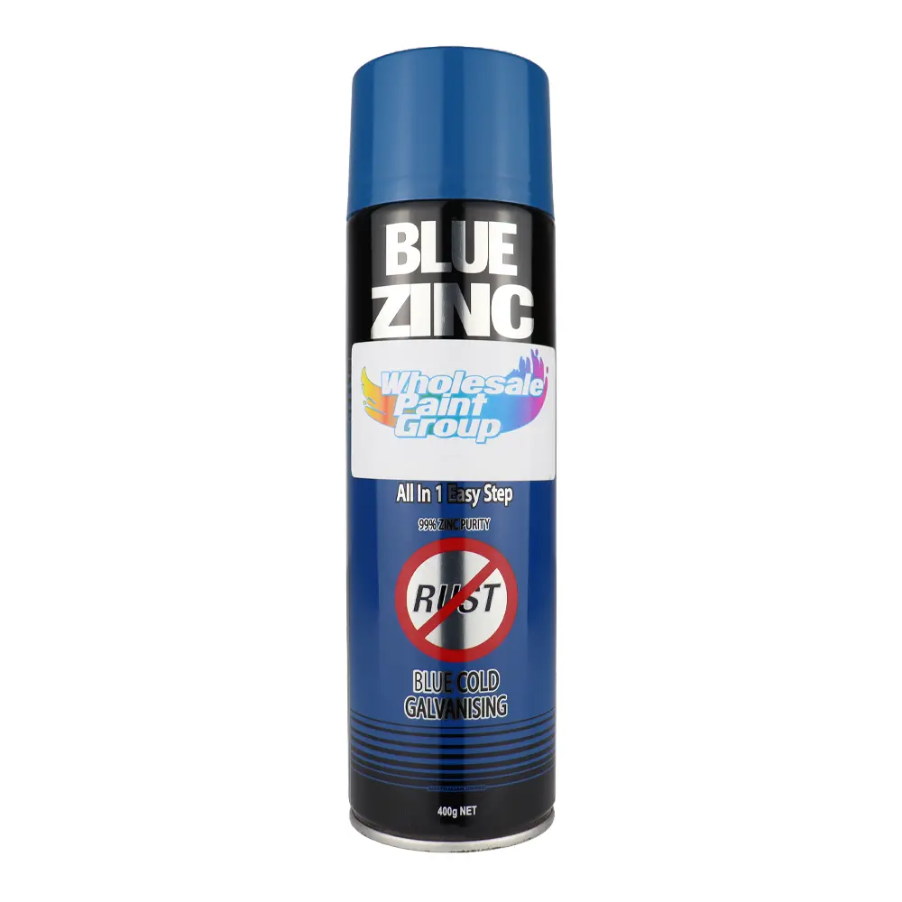 Silver Zinc Supplies 3 In 1 Cold Galvanising Metal Primer Blue 400G Aerosol 99% Zinc 1