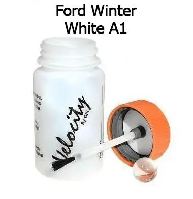 Auto Touch Up Paint Ford Winter White A1 Bottle Brush 1
