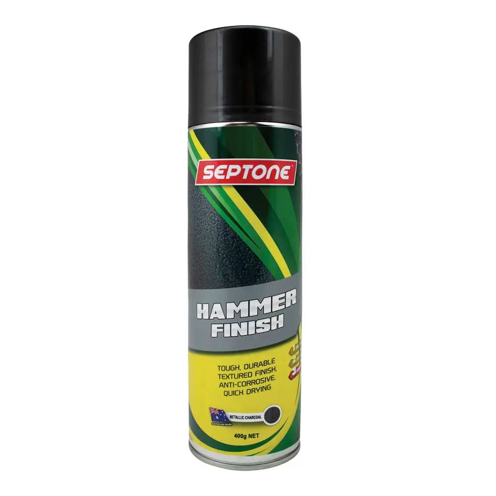 Septone Metallic Hammer Finish Anti Corrosive Spray Paint 400G Aerosol Charcoal 1