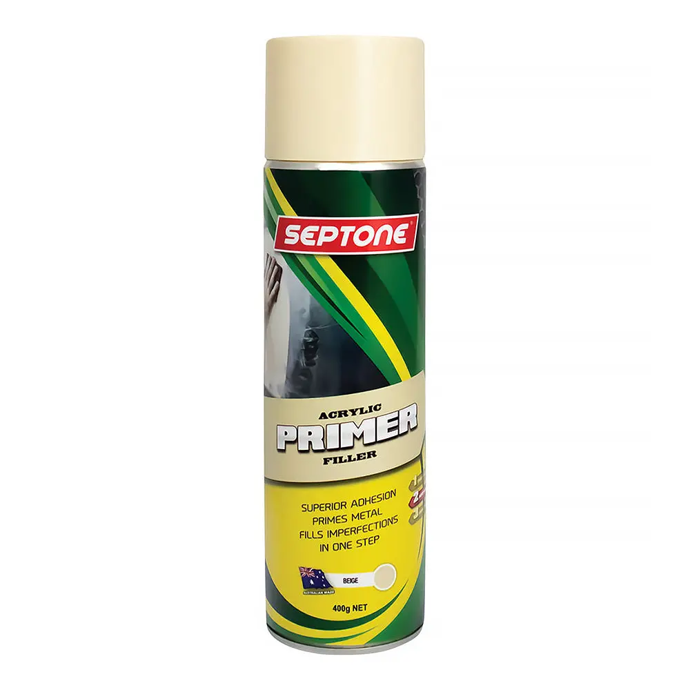 Septone Primer Filler Acrylic Lacquer Spray Paint 400G Aerosol Beige 1