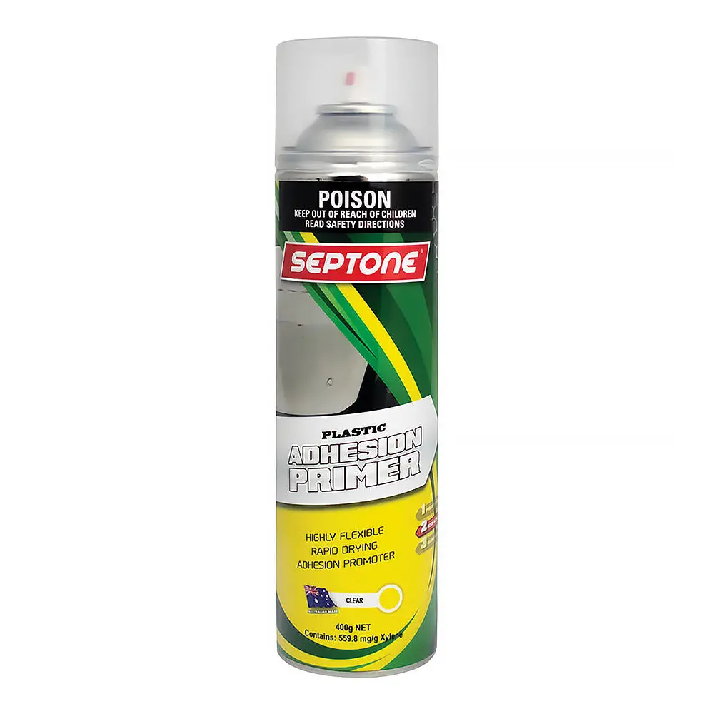 Septone Automotive Plastic Primer Adhesion Promotor Spray 400G Aerosol Clear 1
