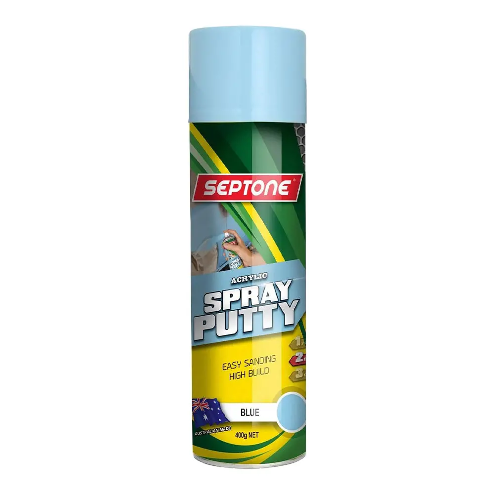 Septone High Build Acrylic Automotive Spray Filler Putty 400G Aerosol Blue 1